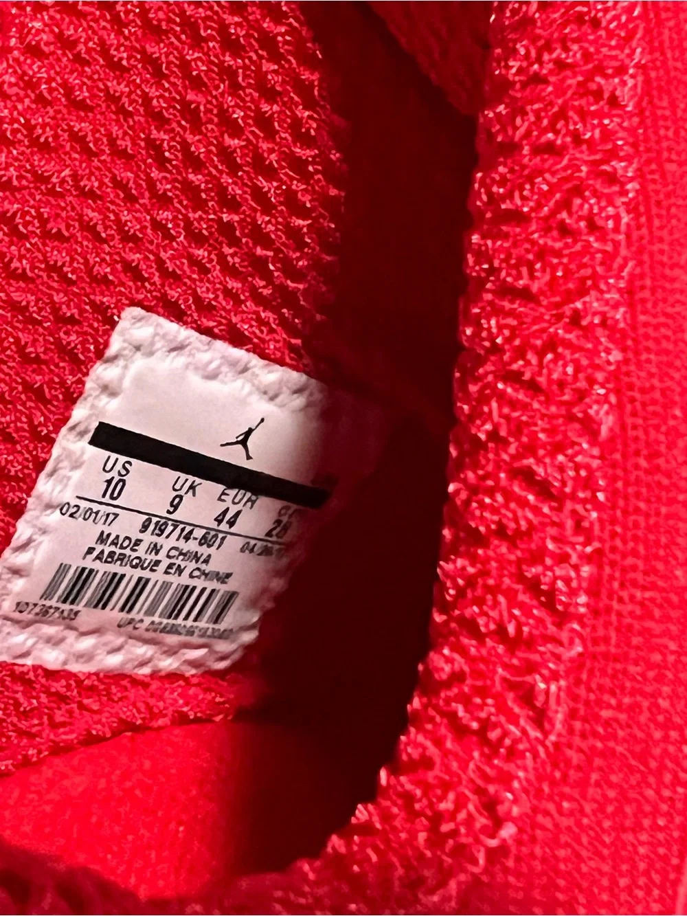 Jordan vibrant red